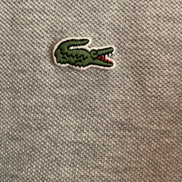Lacoste Grey Regular Fit 100% Cotton Polo Shirt Size 6 - Picture 4 of 6
